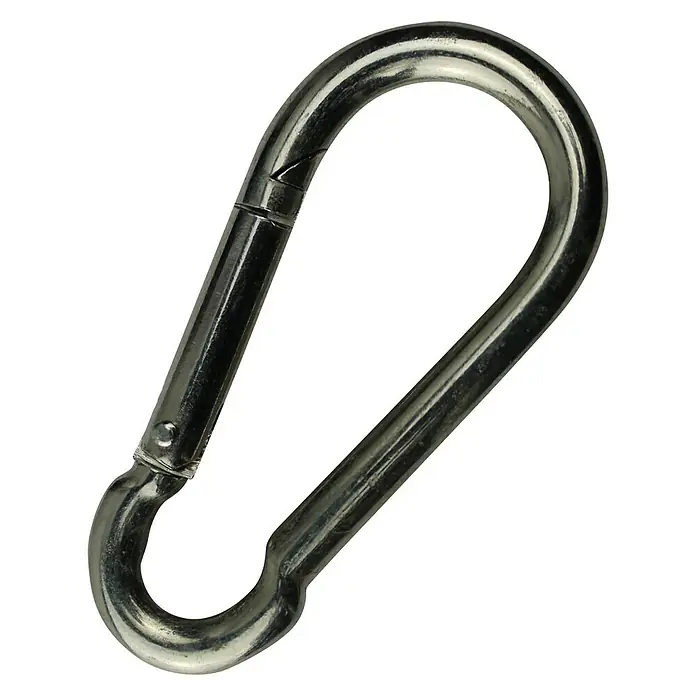 Stabilit Feuerwehr-KarabinerhakenDurchmesser: 6 mm, Belastbarkeit: 120 kg, Stahl, 10 Stk. - Karabinerhaken aus Metall, ideal für vielseitige Befestigungen. Robust und zuverlässig für den täglichen Gebrauch.
