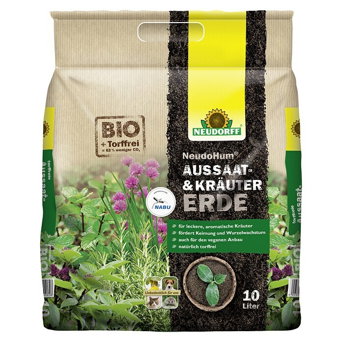 Neudorff NeudoHum Aussaat- & Kräutererde (10 l, Torffrei)