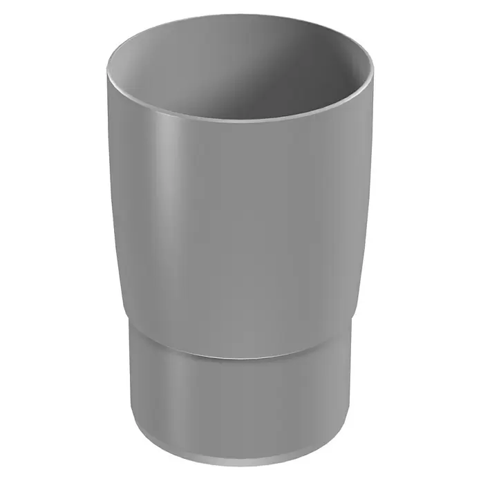 FunkeGruppe Fallrohrmuffe - Nennweite: 105 mm, Kunststoff, Grau - Graue PVC-Rohrverbindung, ideal für Abwasserleitungen und Sanitärinstallationen. Robuste und zuverlässige Lösung für den dauerhaften Einsatz im Haushalt.