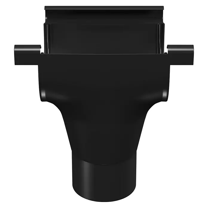 Marley Rinnenstutzen - 100/75 mm, Kunststoff, Anthrazit-Metallic - Schwarzer, formschöner Trichter für die Dachrinne, ein robustes und langlebiges Produkt. Sorgt für optimalen Wasserablauf vom Dach.