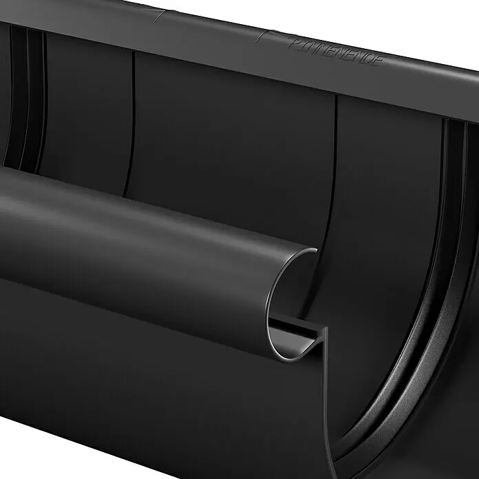 Marley Rinnenverbinder - Nennweite: 100 mm, Kunststoff, Anthrazit-Metallic - Detailaufnahme