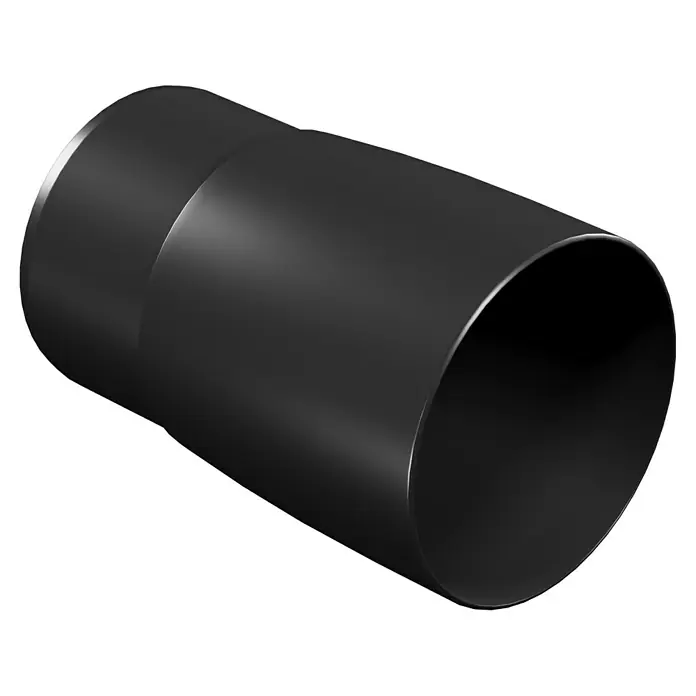 Marley Fallrohrmuffe - Nennweite: 75 mm, Kunststoff, Anthrazit-Metallic - Eine schwarze Rohrverbindung, die sich durch ihre glatte Oberfläche und das zylindrische Design auszeichnet, ideal für industrielle Anwendungen.