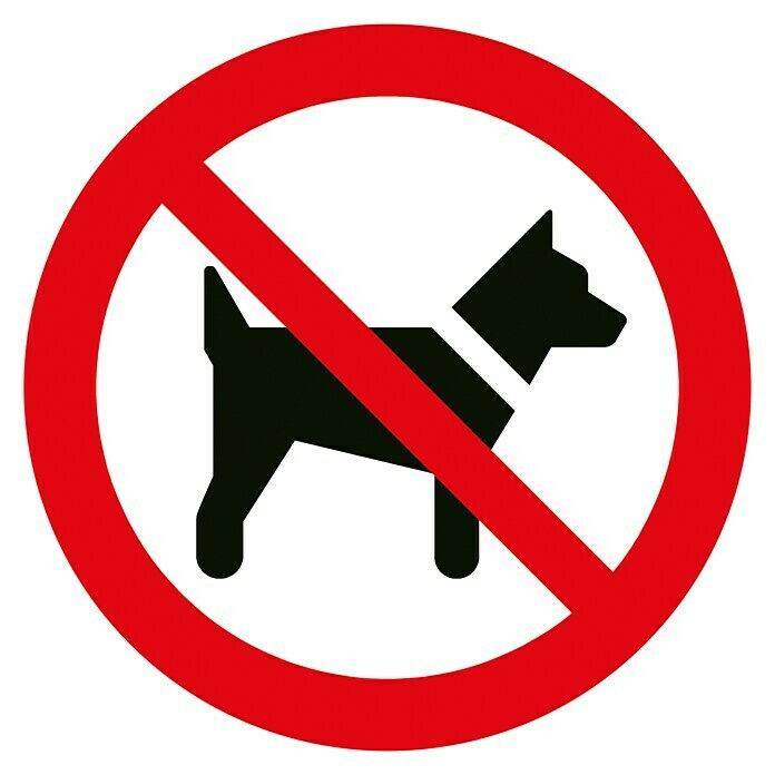Pickup Señal de prohibición (Diámetro: 30 cm, Perros No)