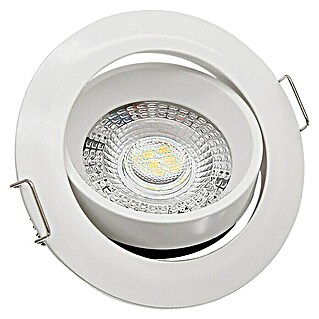 Alverlamp Foco empotrable Orientable (7 W, Ø x Al: 8,2 x 3 cm, Blanco, Blanco cálido)