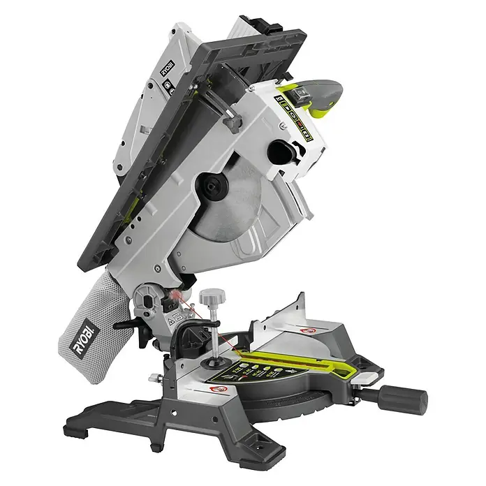 Ryobi Kombisäge RTMS1800-G - 1.800 W, 0 U/min - 4.800 U/min, Durchmesser Sägeblatt: 254 mm - Ryobi Kapp- und Gehrungssäge, ideal für präzise Holzschnitte. Leistungsstark und vielseitig für Heimwerker und Profis.