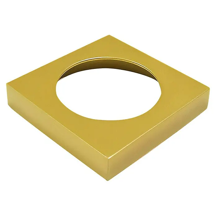 GDK Roseta sin anilla - Dorado, Cuadrado - Anillo cuadrado dorado con una abertura circular en el centro.