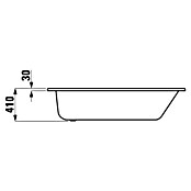 Sanicomfort Badewanne (170 x 75 cm, Stahl-Email, Weiß) | BAUHAUS