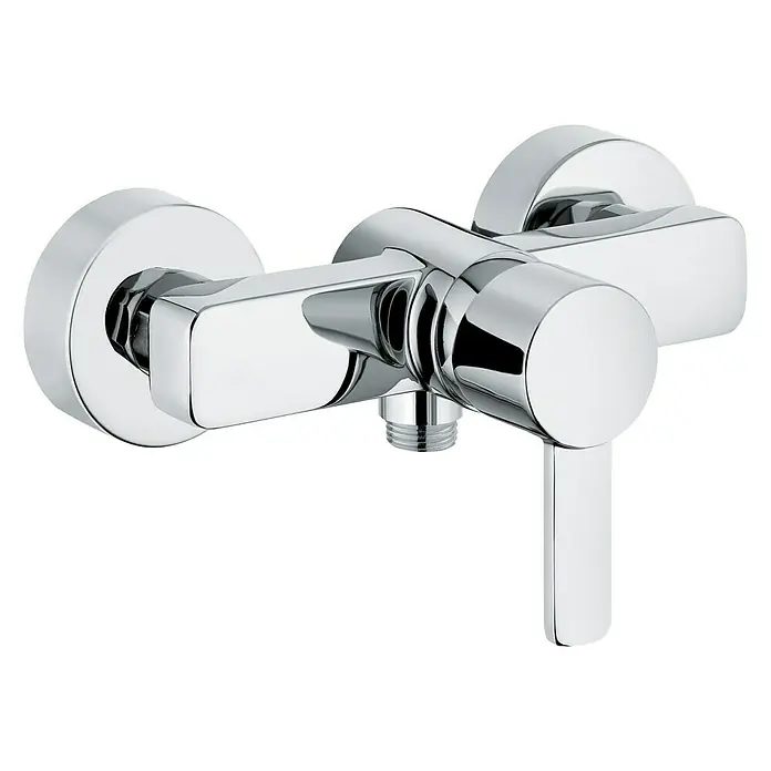 Kludi Zenta Brausearmatur - Chrom, Glänzend - Glänzender Chrom-Einhebelmischer für die Wandmontage, ideal für Badezimmer und Duschen. Präzise Steuerung von Temperatur und Durchfluss.