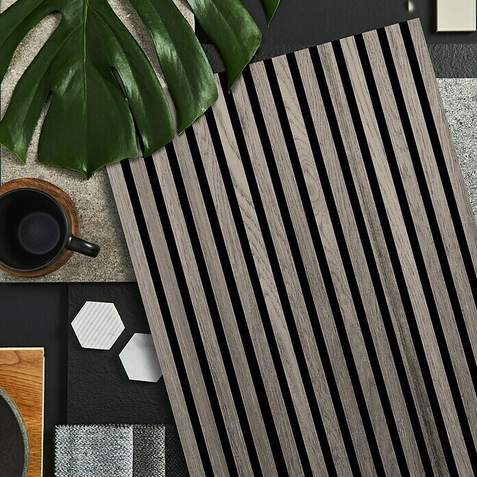 FibroTech Akustični panel Premium  (Sivi hrast, 2.440 x 605 x 22 mm) | Akustične plošče | Zvočna izolacija | Izolacija | Gradbeni material | Izdelki | BAUHAUS