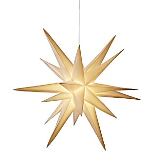 Tween Light Estrella LED colgante 3D (100 cm, Blanco, Color de luz: Blanco cálido, IP44, Funcionamiento en red)