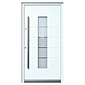 Portofino Aluminiumhaustür 906PF mit Fingerprint (110 x 210 cm, DIN Anschlag: Links, Weiß Glanz)