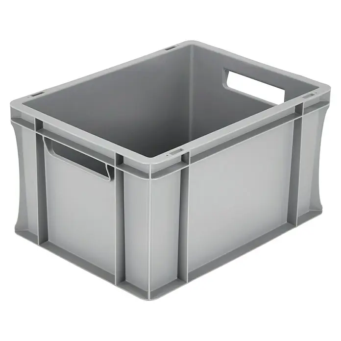 BAUHAUS Eurobox - L x B x H: 40 x 30 x 22 cm, 21 l, Grau - Graue Kunststoffbox mit Griffen, ideal für Lagerung und Transport. Robust und vielseitig einsetzbar im Haushalt oder Gewerbe.