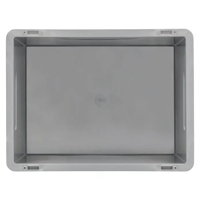 BAUHAUS Eurobox - L x B x H: 40 x 30 x 22 cm, 21 l, Grau - Graue Kunststoffbox mit Griffen und verstärkten Ecken für Lagerung und Transport.