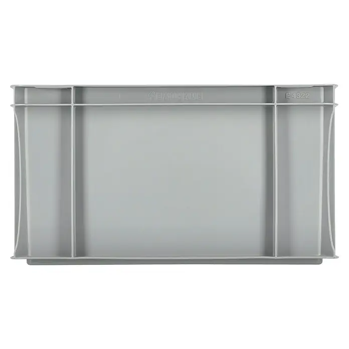 BAUHAUS Eurobox - L x B x H: 40 x 30 x 22 cm, 21 l, Grau - Graue Kunststoffbox mit dem Aufdruck "BAUHAUS" und der Kennzeichnung "E-4322", ideal für Lagerung und Transport.