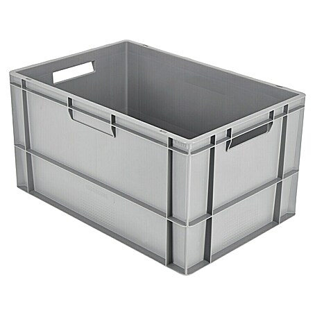 BAUHAUS Eurobox (60 l, L x B x H: 60 x 40 x 32 cm, Geschlossen, Grau)