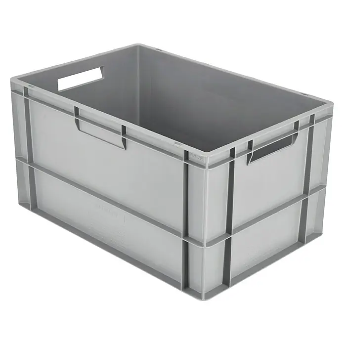 BAUHAUS Eurobox - L x B x H: 60 x 40 x 32 cm, 60 l, Grau - Graue Kunststoffbox mit Griffen zur einfachen Handhabung und zum Transport von Gegenständen. Praktische Lagerlösung.
