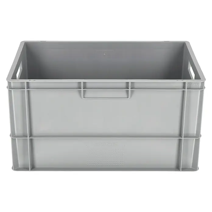 BAUHAUS Eurobox - L x B x H: 60 x 40 x 32 cm, 60 l, Grau - Grauer Euronorm-Behälter, ideal für Lagerung und Transport. Robuste Kunststoffbox für vielfältige Anwendungen in Industrie und Gewerbe.
