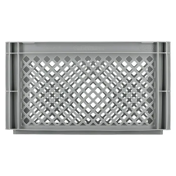 BAUHAUS Eurobox - 20 l, L x B x H: 40 x 30 x 22 cm, Offen - Graue Kunststoffbox von Bauhaus, ideal zur Aufbewahrung und zum Transport verschiedener Gegenstände, mit praktischem Lochmuster.