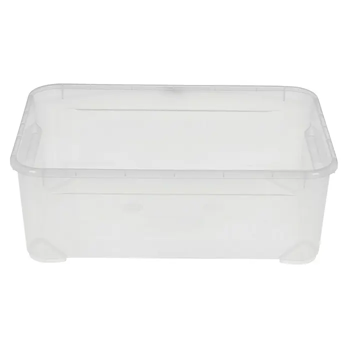 Regalux Aufbewahrungsbox Clear-Box - L x B x H: 54,8 x 38,4 x 18,9 cm, 31 l, Transparent - Transparente Aufbewahrungsbox aus Kunststoff, ideal für die Organisation von Gegenständen im Haushalt. Die Box ist rechteckig und hat abgerundete Ecken.