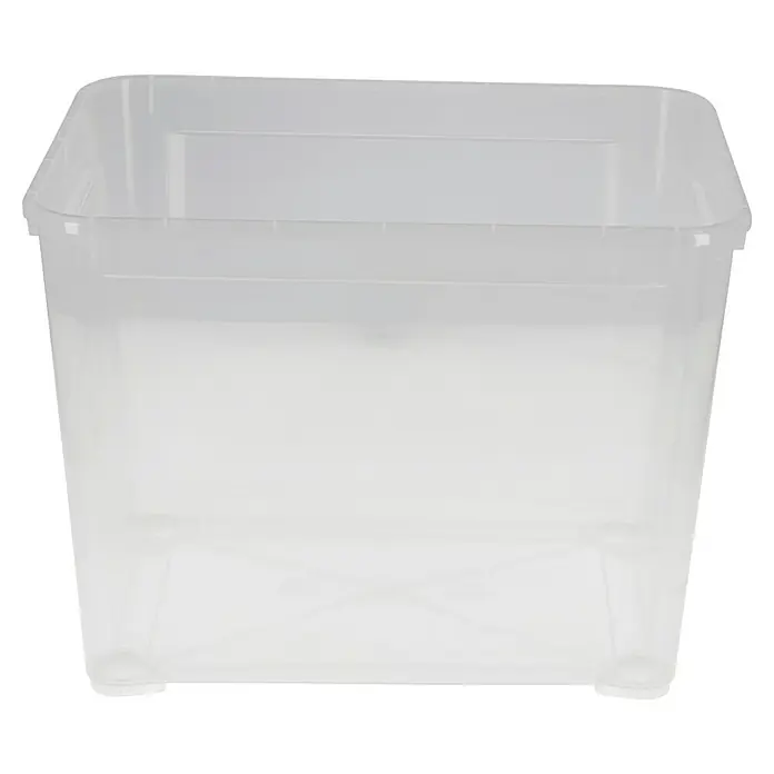 Regalux Clear Box XLL x B x H: 54,8 x 38,4 x 42,2 cm, 70 l, Transparent - Durchsichtige Plastikbox zur Aufbewahrung von Gegenständen, ideal für Ordnung im Haushalt oder Büro.