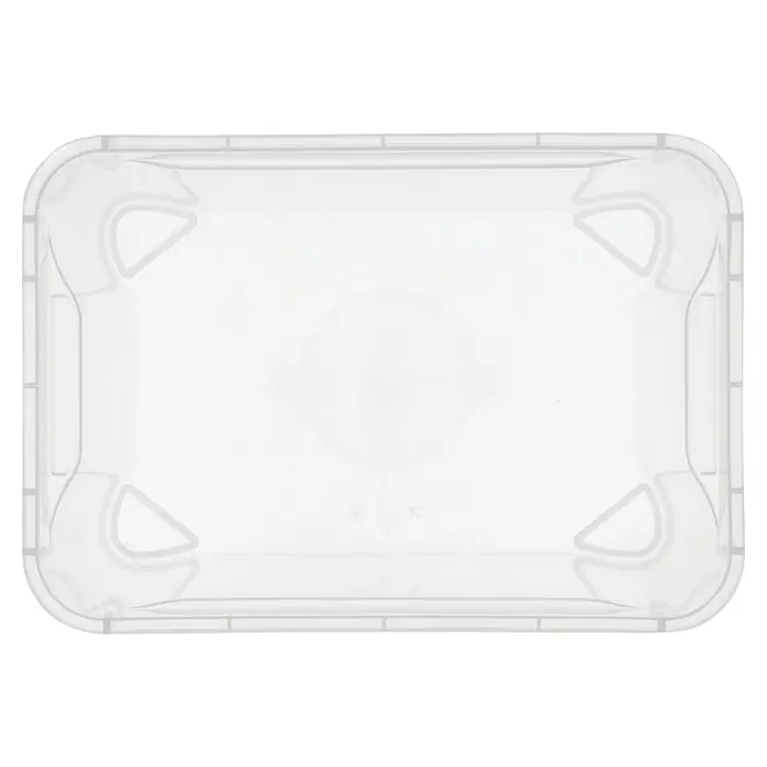 Regalux Aufbewahrungsbox Clear-Box - L x B x H: 37,6 x 26 x 28,3 cm, 20 l, Transparent - Klare rechteckige Kunststoffschale mit abgerundeten Ecken und Griffmulden für Lebensmittel. Ideal für die Aufbewahrung und Präsentation von Speisen.