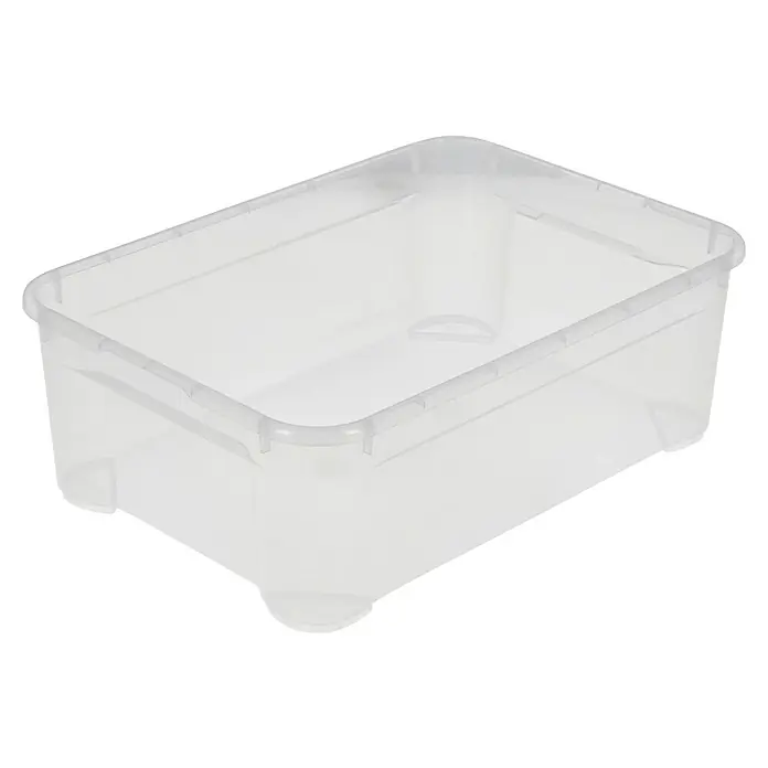 Regalux Aufbewahrungsbox Clear-Box - L x B x H: 54,8 x 38,4 x 18,9 cm, 31 l, Transparent - Klarsichtbox aus Kunststoff mit abgerundeten Ecken zur Aufbewahrung verschiedener Gegenstände. Ideal für Büro und Haushalt.