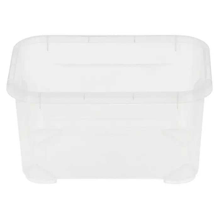Regalux Aufbewahrungsbox Clear-Box - L x B x H: 25,6 x 18,1 x 13,6 cm, 4 l, Transparent - Eine durchsichtige Aufbewahrungsbox aus Kunststoff mit Deckel für die Lagerung verschiedener Gegenstände im Haushalt oder Büro.
