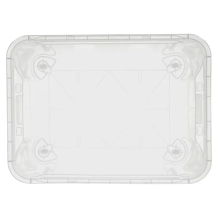 Regalux Aufbewahrungsbox Clear-Box - L x B x H: 79 x 57,7 x 44 cm, 145 l, Mit Rollen - Eine transparente Kunststoffbox von oben, ideal zur Aufbewahrung und Organisation verschiedener Gegenstände. Die robuste Box ist vielseitig einsetzbar.