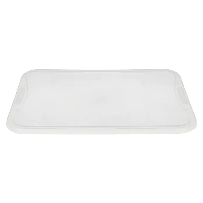 Regalux Clear Box-Deckel - L x B: 79 x 57,7 cm, Passend für: Regalux Clear Boxen XXM - XXL - Klarsichtiger, rechteckiger Deckel für eine Aufbewahrungsbox mit Griffen für einfachen Transport. Perfekt für die Organisation zu Hause.