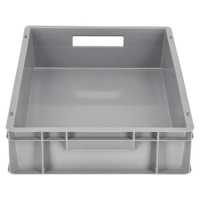 BAUHAUS Eurobox - L x B x H: 60 x 40 x 12 cm, 20 l, Grau - Graue Kunststoffbox zur Aufbewahrung.