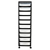 Rollcontainer (L x B x H: 38 x 30 x 105,5 cm, 10 Schubladen, Kunststoff)
