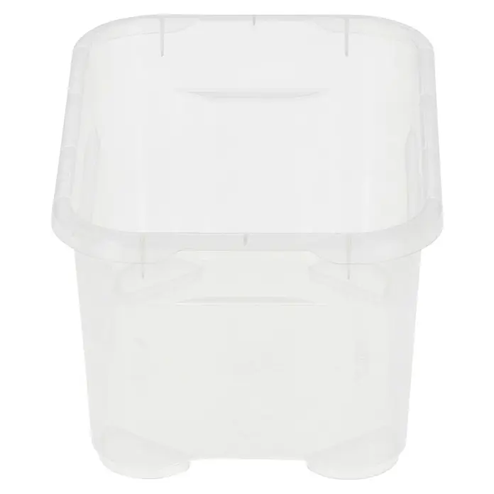 Regalux Aufbewahrungsbox Clear-Box - L x B x H: 25,6 x 18,1 x 13,6 cm, 4 l, Transparent - Klarsichtbox aus Kunststoff mit stabilen Griffen für einfache Handhabung und Organisation im Haushalt. Ideal für Lagerung.