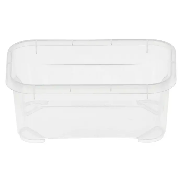 Regalux Aufbewahrungsbox Clear-Box - L x B x H: 17,5 x 11,5 x 7 cm, 1 l, Transparent - Aufnahme eines transparenten Kunststoffbehälters, ideal für Lagerung und Organisation im Haushalt.