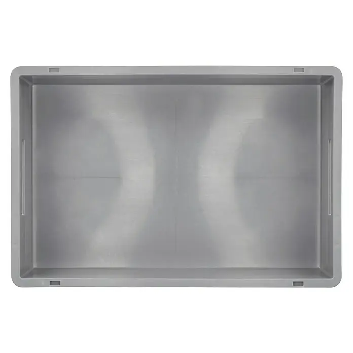 BAUHAUS Eurobox - L x B x H: 60 x 40 x 12 cm, 20 l, Grau - Graue Kunststoffbox zur Aufbewahrung und Organisation von Gegenständen, robust und vielseitig einsetzbar für Lagerung und Transport.