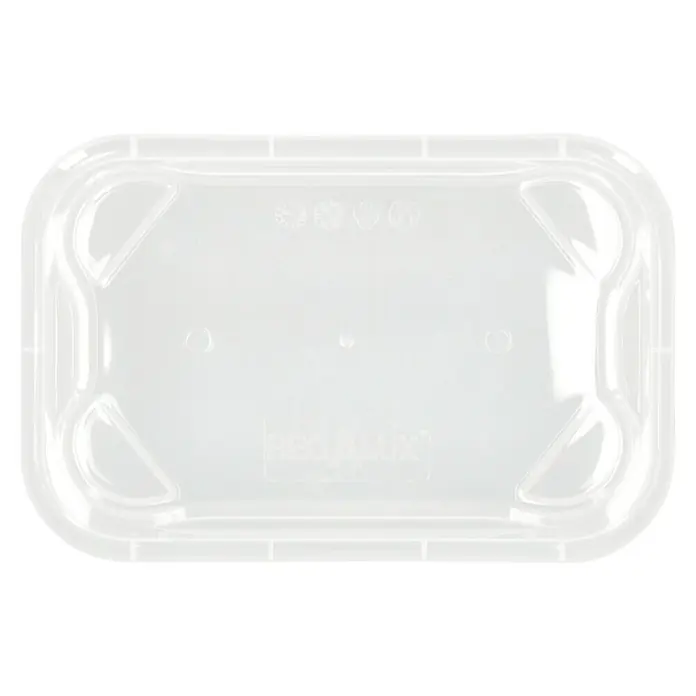 Regalux Aufbewahrungsbox Clear-Box - L x B x H: 17,5 x 11,5 x 7 cm, 1 l, Transparent - Durchsichtiger rechteckiger Behälterdeckel mit abgerundeten Ecken, ideal für die Aufbewahrung und den Transport von Lebensmitteln.