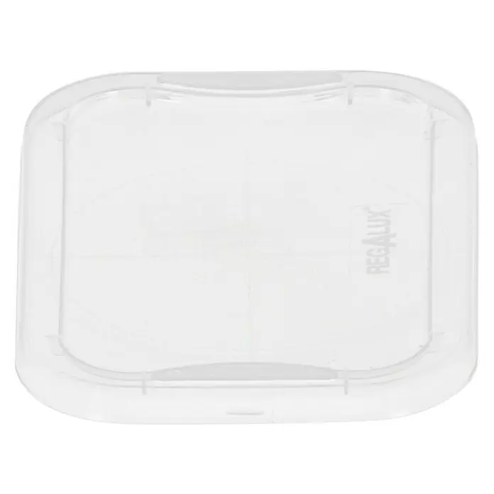 Regalux Clear Box-Deckel - L x B: 17,5 x 11,5 cm, Passend für: Regalux Clear Box Mini - Durchsichtige Regalur Abdeckung in quadratischer Form, ideal zum Schutz und zur Organisation Ihrer Gegenstände im Regal.