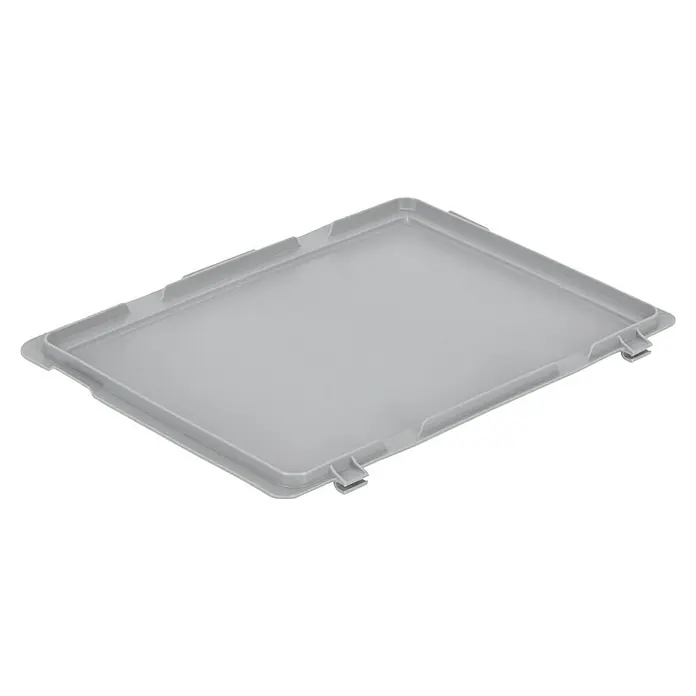 BAUHAUS Deckel für Eurobehälter - L x B: 40 x 30 cm - Graue Kunststoffbox mit verstärktem Rand und Aussparungen, ideal für Lagerung. Robust, stapelbar und vielseitig für Ordnung im Haushalt.