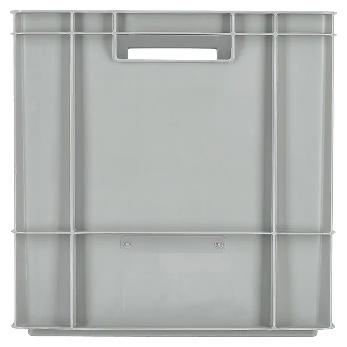 BAUHAUS Eurobox - L x B x H: 60 x 40 x 40 cm, 76 l, Grau - Graue Kunststoffbox mit Griffmulden und Verstärkungsrippen für Lagerung und Transport.