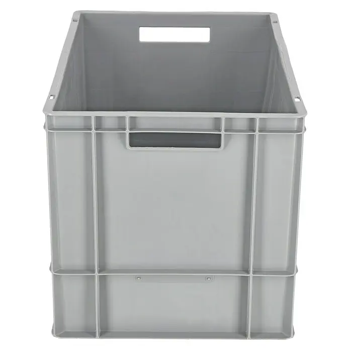 BAUHAUS Eurobox - L x B x H: 60 x 40 x 40 cm, 76 l, Grau - Grauer Kunststoffbehälter mit praktischen Tragegriffen für Lagerung und Transport. Ideal für Industrie, Handel und Zuhause.