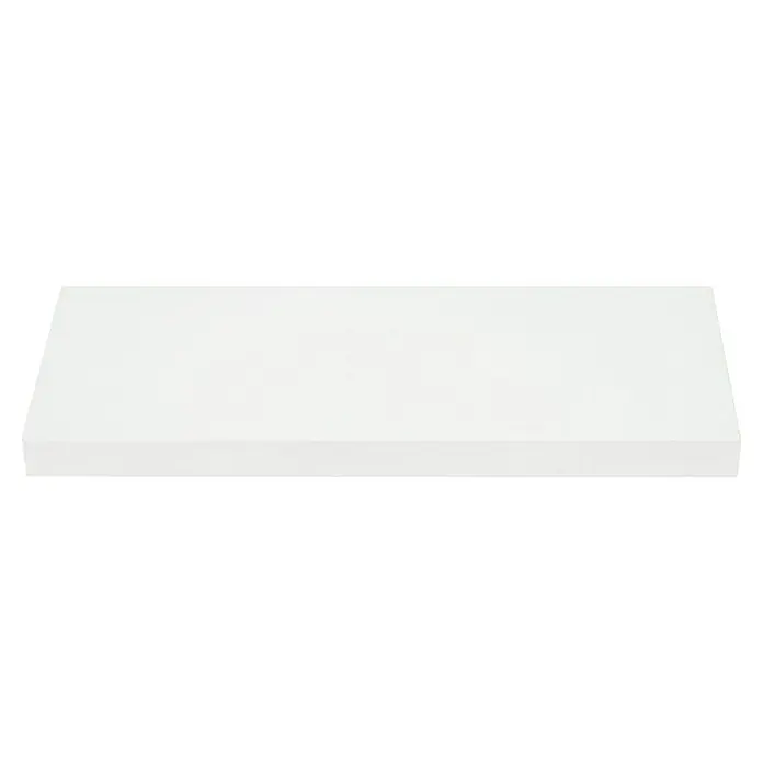 Regalux Wandboard XL4 - L x B x H: 23,5 x 60 x 3,8 cm, Weiß, Belastbarkeit: 12 kg - Nahaufnahme einer weißen Styroporplatte, ideal für den Modellbau oder als Dämmmaterial, zeigt ihre schlichte, homogene Struktur.