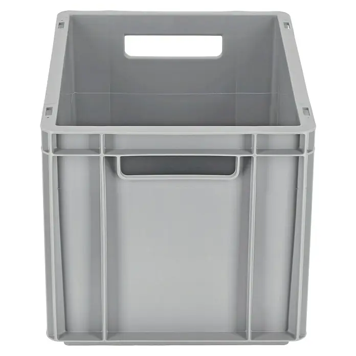 BAUHAUS Eurobox - 25 l, L x B x H: 40 x 30 x 27 cm, Grau - Graue Kunststoffbox mit Griffen für Lagerung und Transport. Ideal für Organisation und Aufbewahrung verschiedener Gegenstände.
