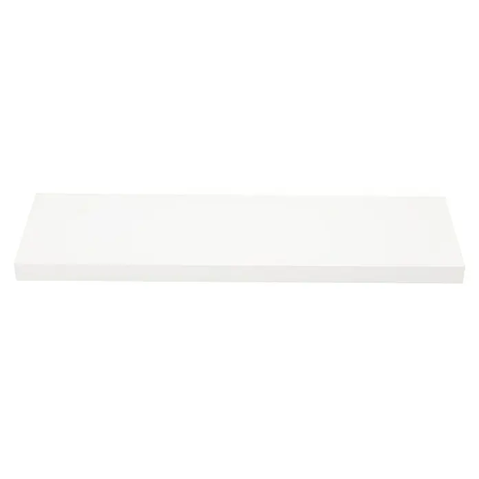 Regalux Estante flotante - L x An x Al: 23,5 x 80 x 3,8 cm, Blanco, Carga soportada: 12 kg - Un producto blanco rectangular, posiblemente una baldosa o bloque, ideal para diversos proyectos de construcción y decoración.