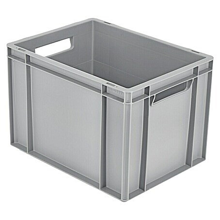 BAUHAUS Caja Euro (L x An x Al: 40 x 30 x 27 cm, 25 l, Cerrada, Gris)