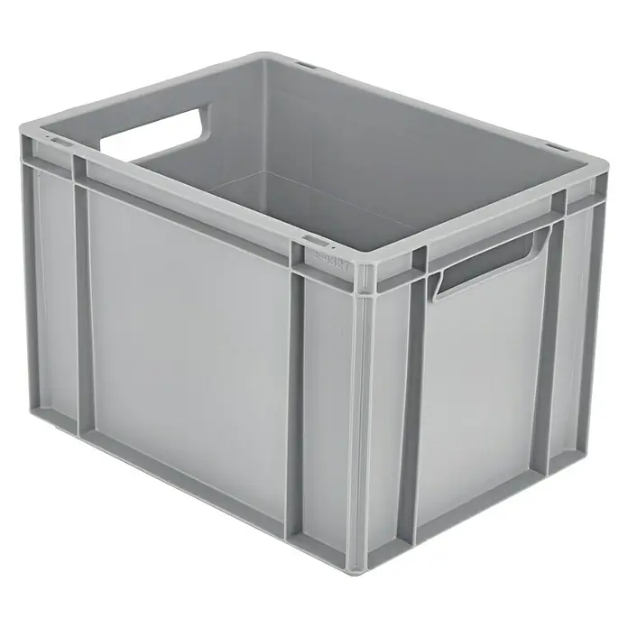 BAUHAUS Eurobox - L x B x H: 40 x 30 x 27 cm, 25 l, Grau - Graue Kunststoffbox mit Griffen. Ideal für Lagerung, Transport und Organisation von Gegenständen im Haushalt oder Gewerbe.