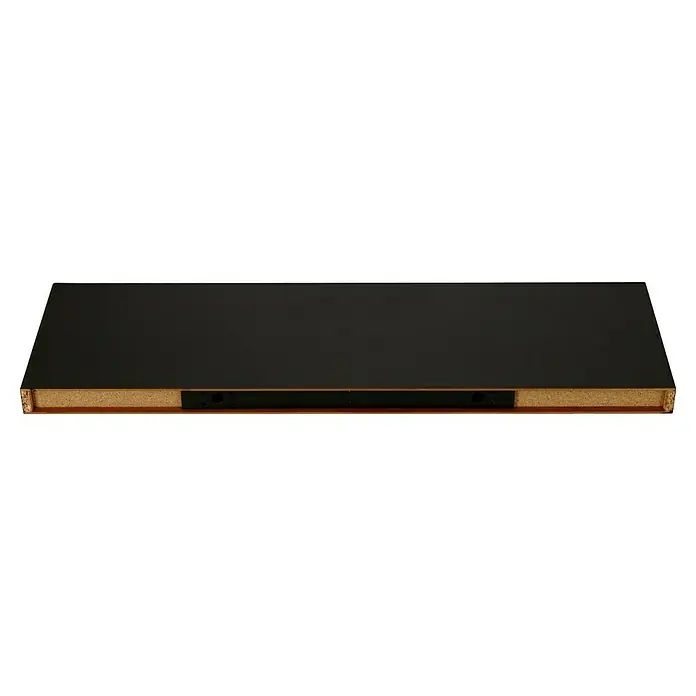 Regalux Estante flotante - L x An x Al: 23,5 x 80 x 3,8 cm, Negro, Carga soportada: 12 kg - Estante de pared lacado en negro con soporte invisible para un diseño de pared moderno y elegante. Elegante estante para tu hogar.