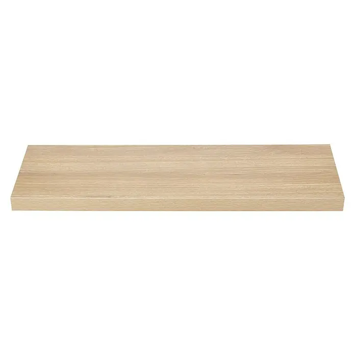 Regalux Wandboard XL4 - L x B x H: 23,5 x 80 x 3,8 cm, Eiche, Belastbarkeit: 12 kg - Eine rechteckige Holzplatte mit einer hellen, natürlichen Holzmaserung, ideal für Möbel oder Oberflächen.