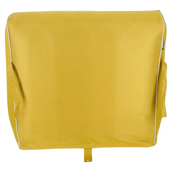 Sitzsack Aufblasbar - 70 x 90 x 70 cm, Gelb, 100 % Polyester - Gelbe Schutzhülle für Gartenmöbel mit weißen Akzenten und praktischen Tragegriffen für einfache Handhabung und Schutz im Freien.