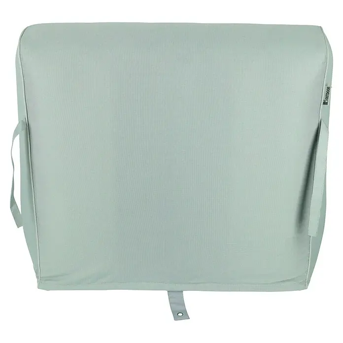 Sitzsack Aufblasbar - 70 x 90 x 70 cm, Blau, 100 % Polyester - Nahaufnahme einer hellblauen Outdoor-Möbelabdeckung, die Schutz vor Witterungseinflüssen und Schmutz bietet.