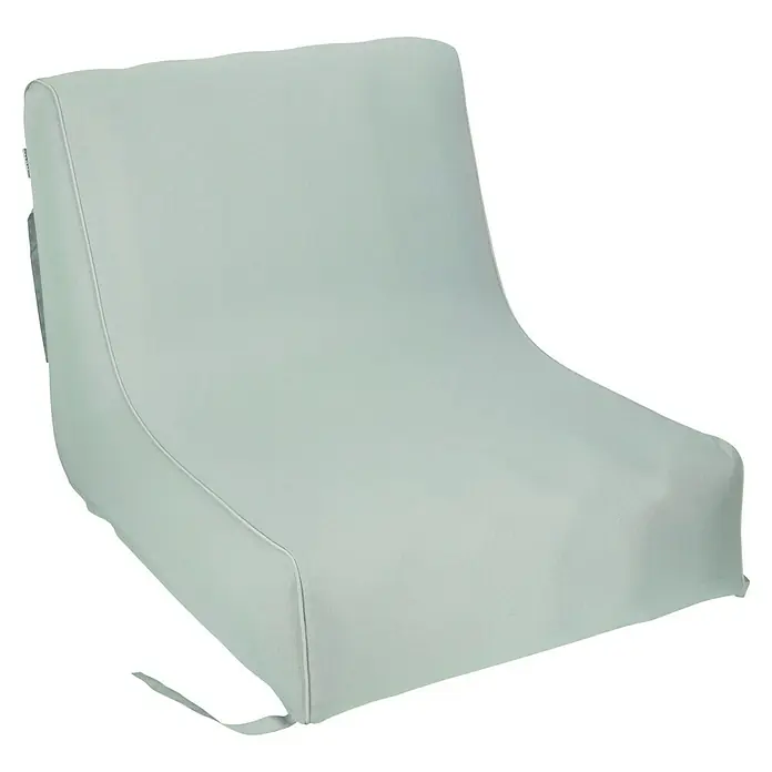 Sitzsack Aufblasbar - 70 x 90 x 70 cm, Blau, 100 % Polyester - Abgebildeter Artikel ist ein eleganter, hellgrauer Stuhl mit minimalistischem Design und klaren Linien, ideal für moderne Einrichtungen.