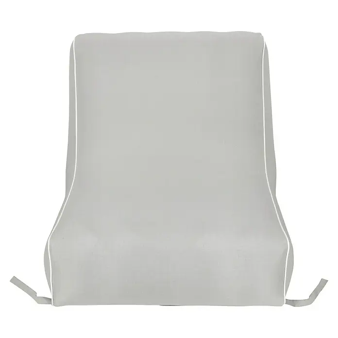Sitzsack Aufblasbar - 70 x 90 x 70 cm, Hellgrau, 100 % Polyester - Grauer Stuhlkissenbezug mit weißer Paspelierung, ein stilvolles und schützendes Accessoire für Ihre Stühle.